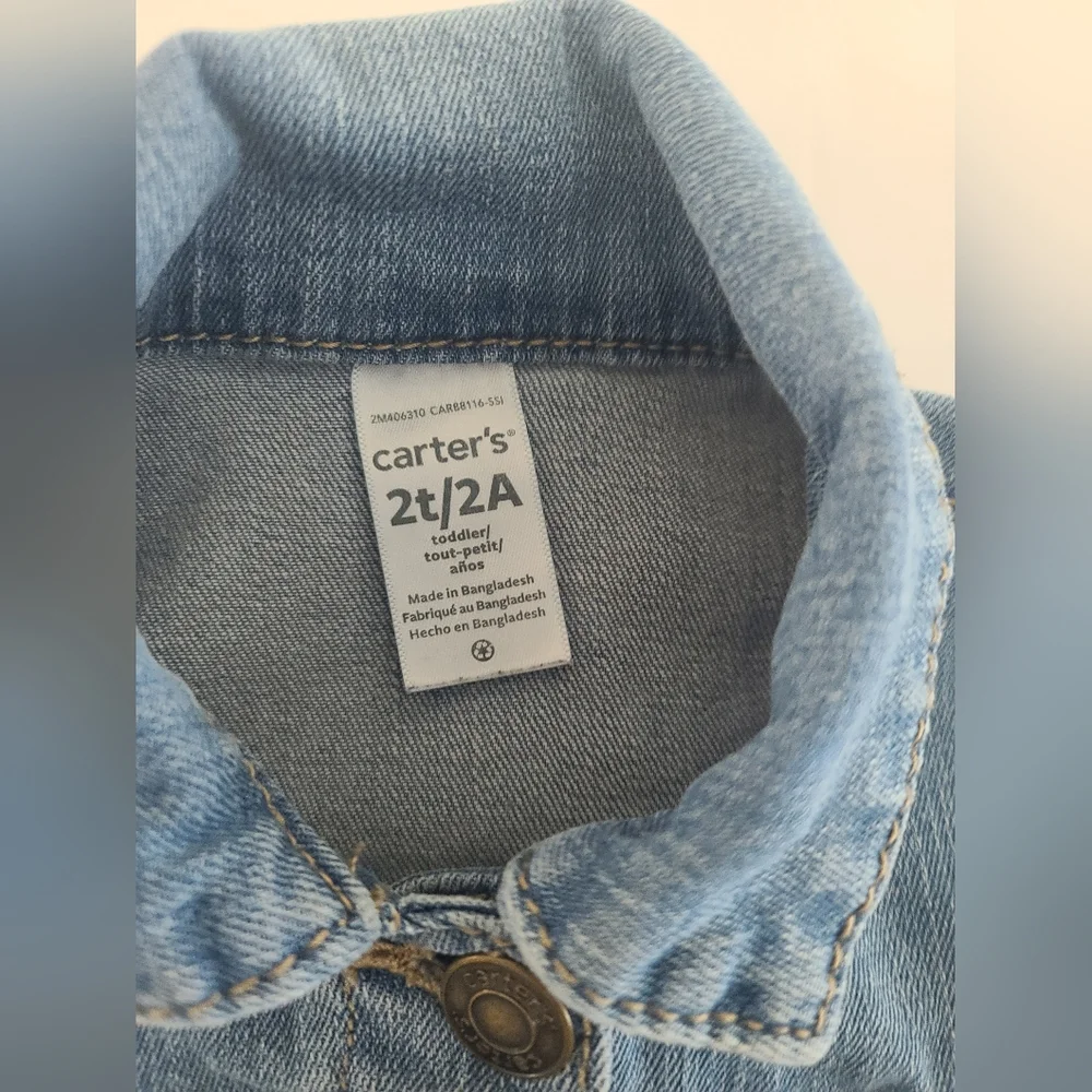 Carter's Toddler Girl Blue Denim Jean Jacket Size 2T